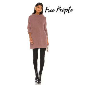 Free People Dusty Rose Cowl Neck Oversizer Sweater Size XS